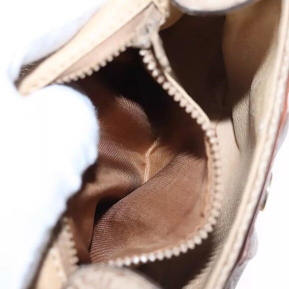 CELINE Macadam Canvas Shoulder Bag PVC Leather Beige Auth - Picture 13 of 16